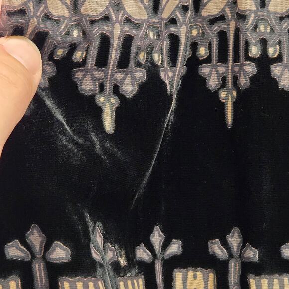 Max Studio Dress M Shift Mini Velvet Halter Burnout Cocktail Party Art Deco - Picture 5 of 13